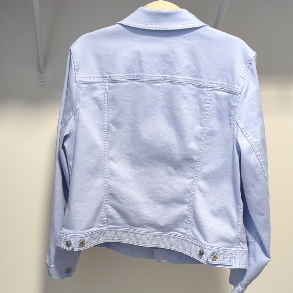 Talbots Soft Blue Button-Up Jacket - image 2